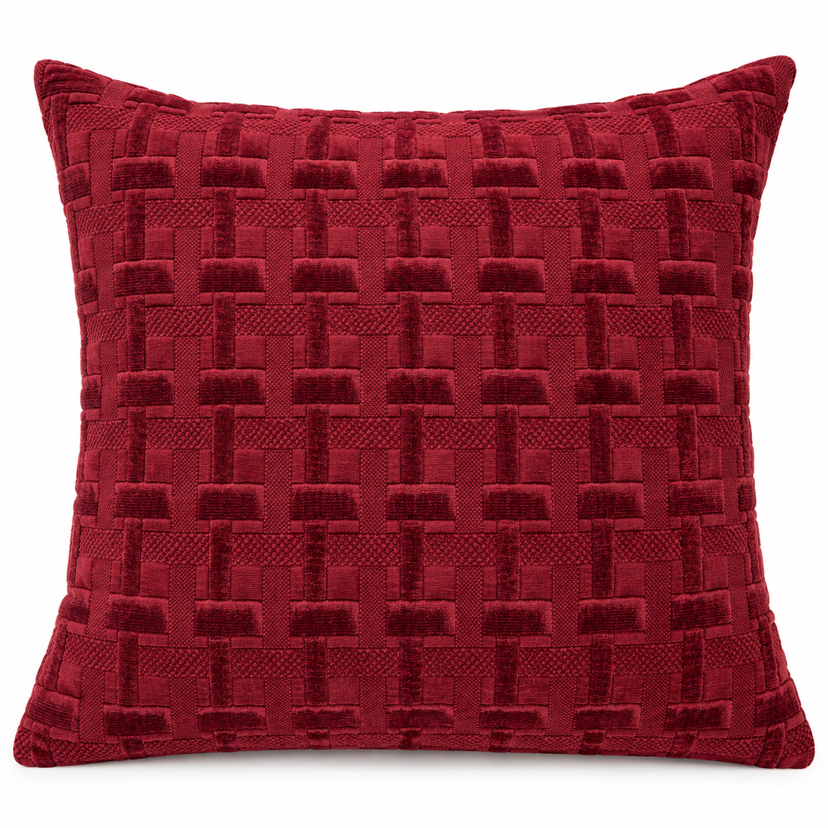 Burgundy Textured Pillow – 20" x 20"