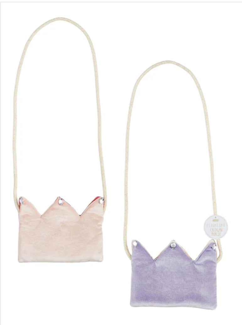Purple Light Up Crown Purse