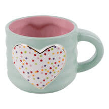 Mom Polka Dot Heart Mug
