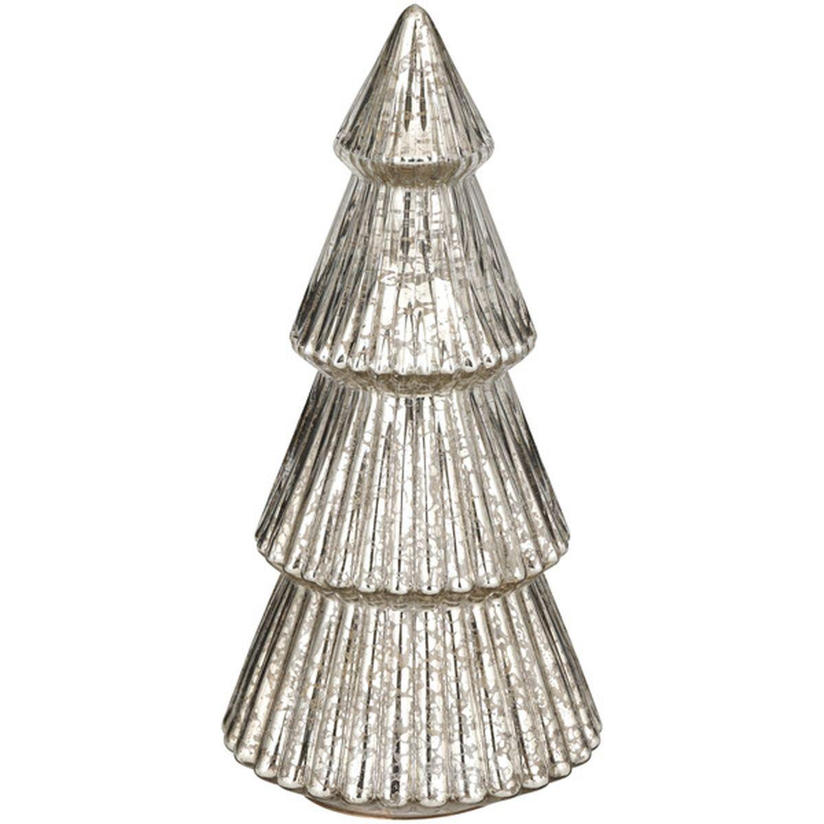 Árbol Navideño Mercury Glass Plateado – 21.5”