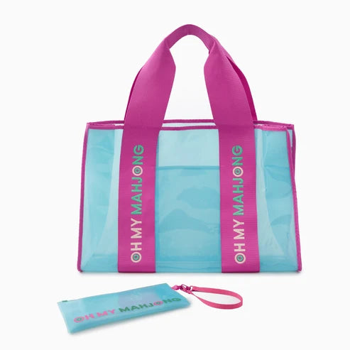 Blue Beach Bag - Mahjong