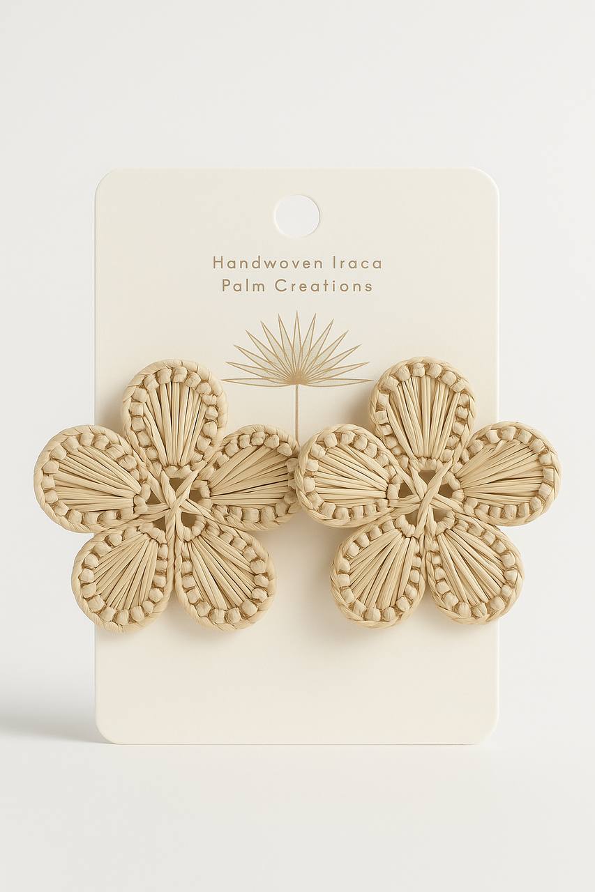 EARRING GARDENIA BEIGE