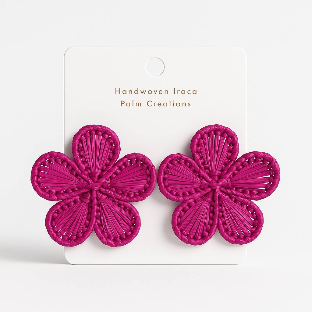EARRING GARDENIA PINK