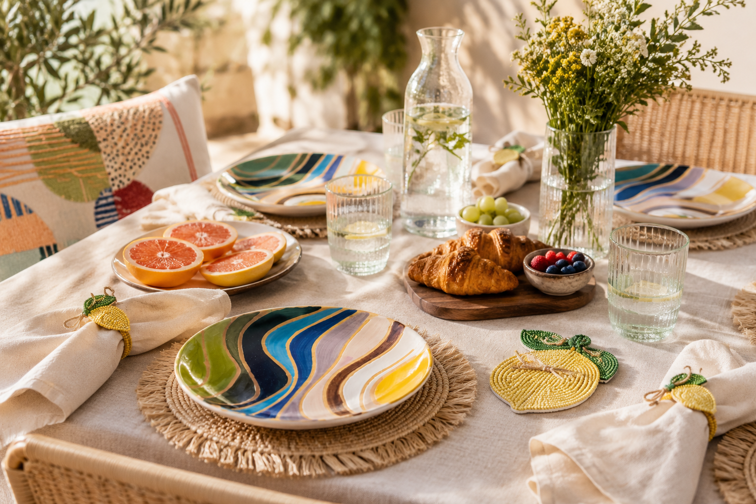 Cómo montar la mesa perfecta para un brunch de verano
