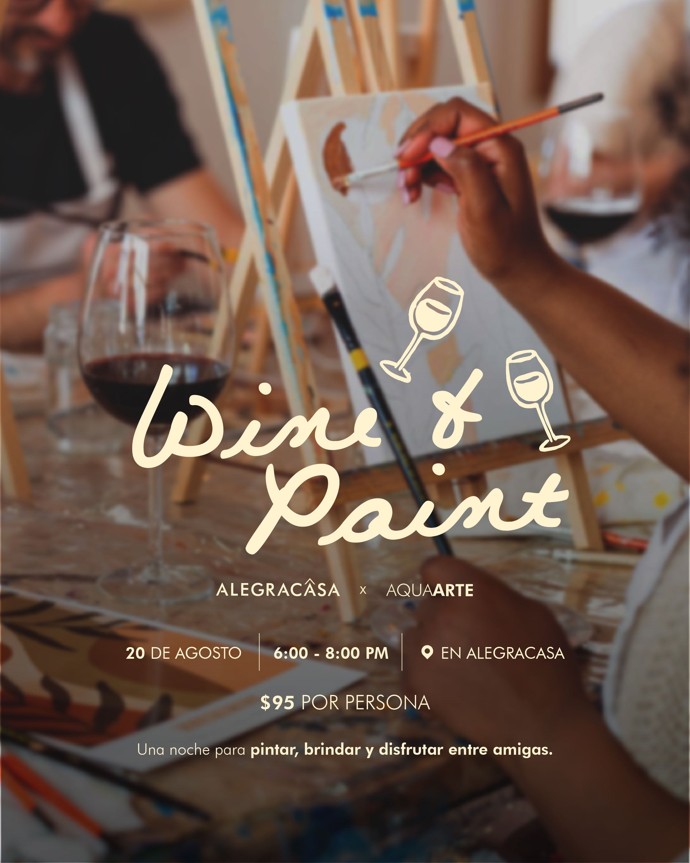 Wine & Paint | Una noche para crear, brindar y compartir
