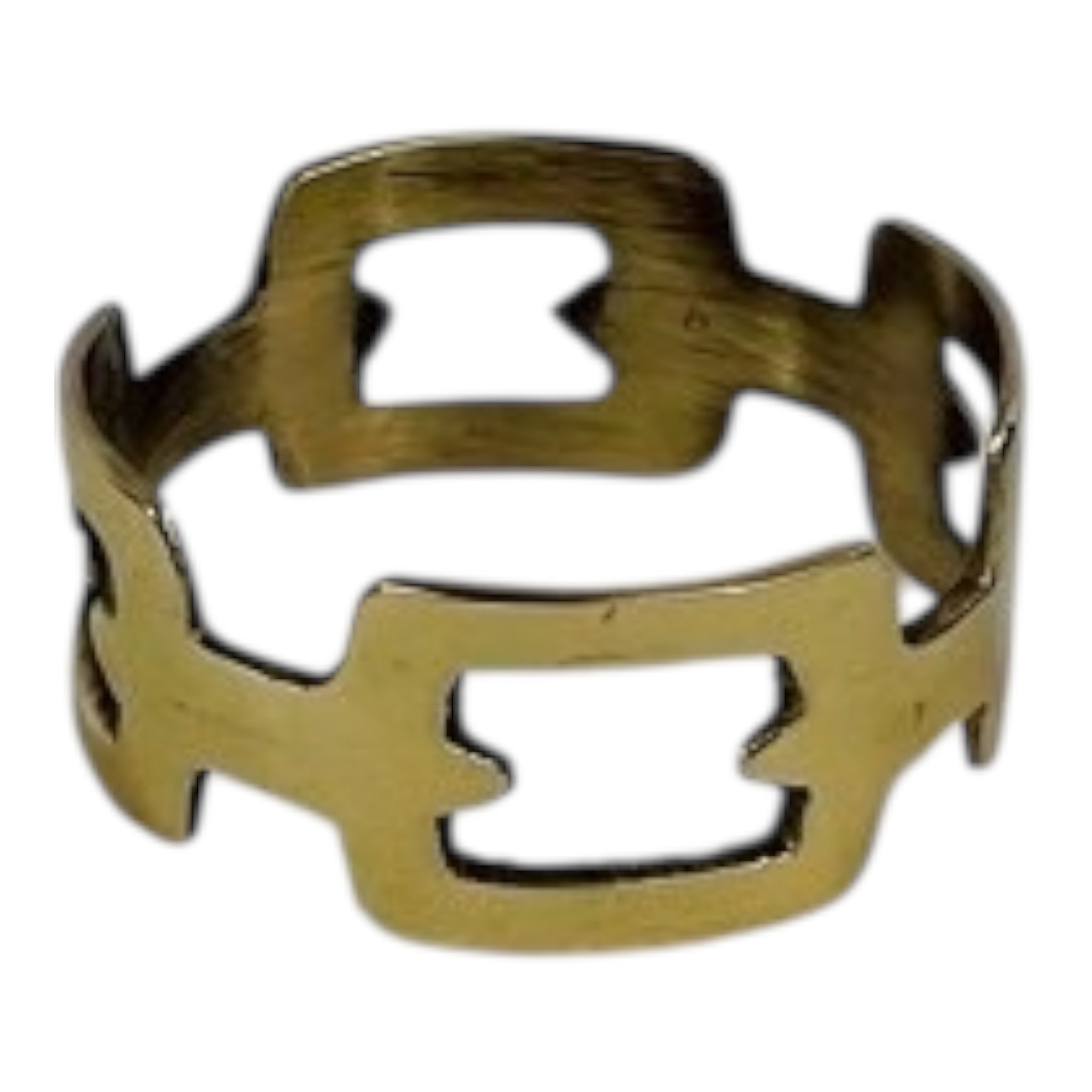 BRASS CHAIN NAPKIN RING Set Of 4