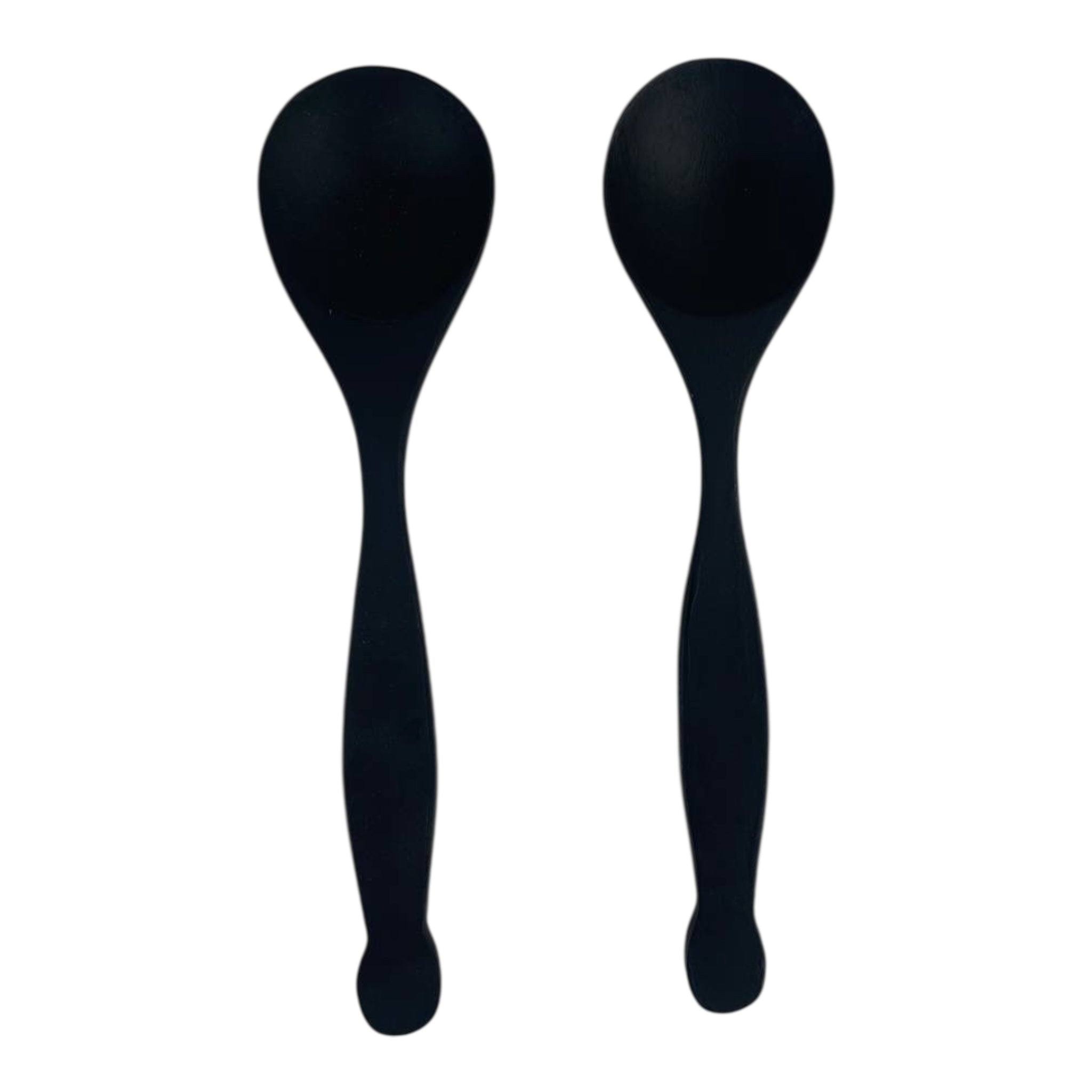 S/2 10 "L mango wood spoons with black Finish