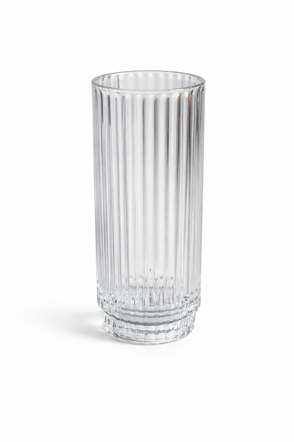 Florero Cilíndrico de Vidrio Texturizado M