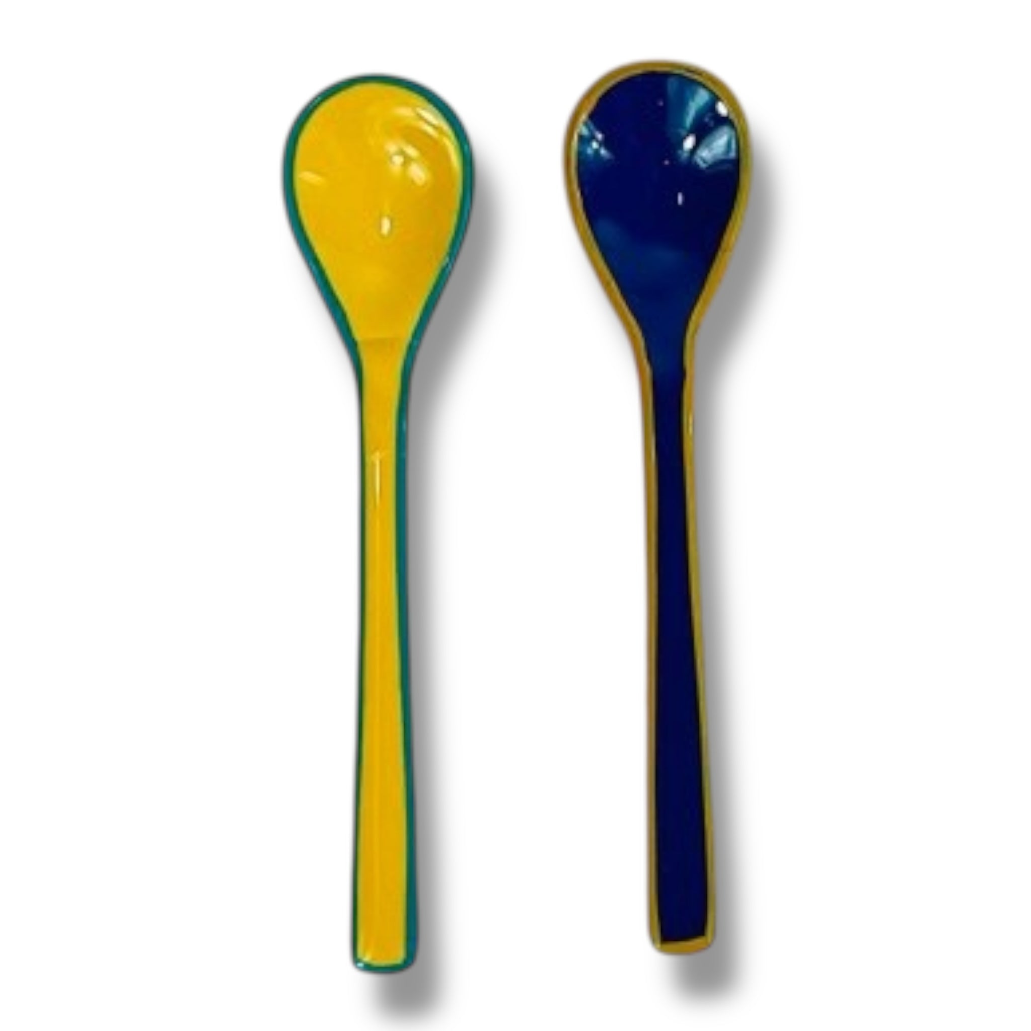 SET 2 SALT/PEPPER BLUE&YELLOW SPOON