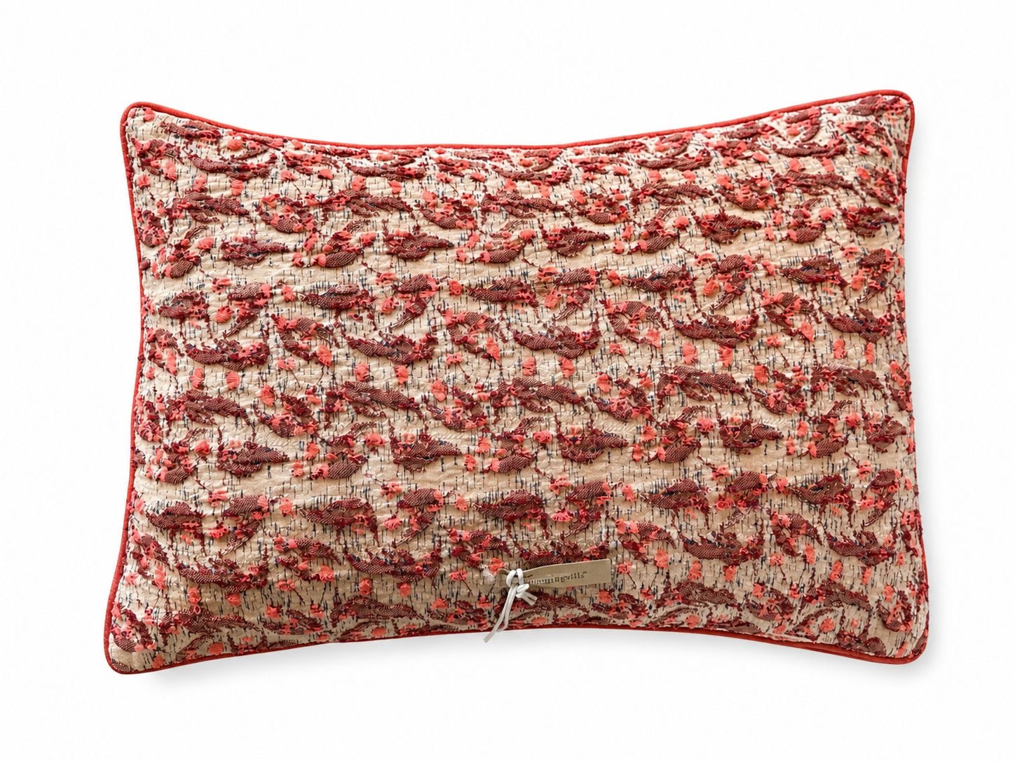 Woven Fabric Lumbar Pillow w Pattern