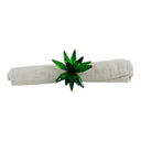 GREEN FLOWER NAPKIN RING each