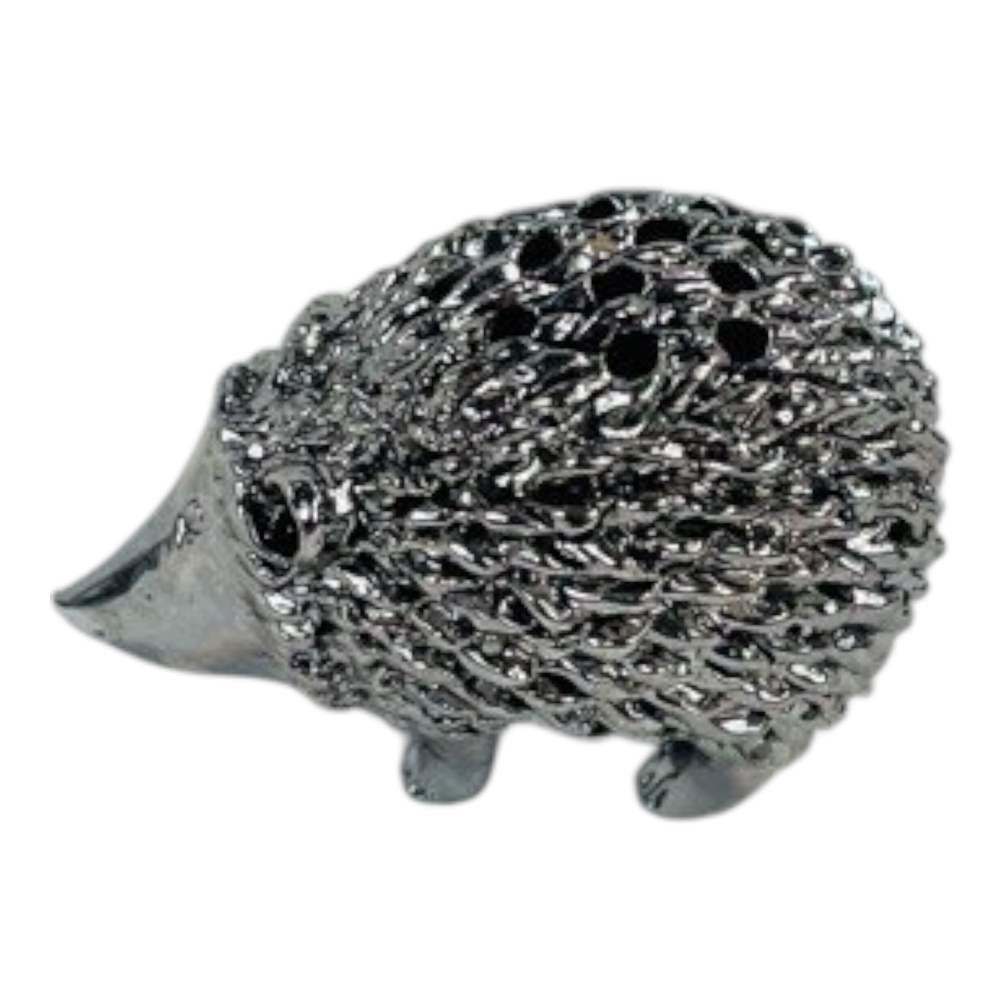 PEWTER HEDGEHOG TOOTHPICK HOLDER