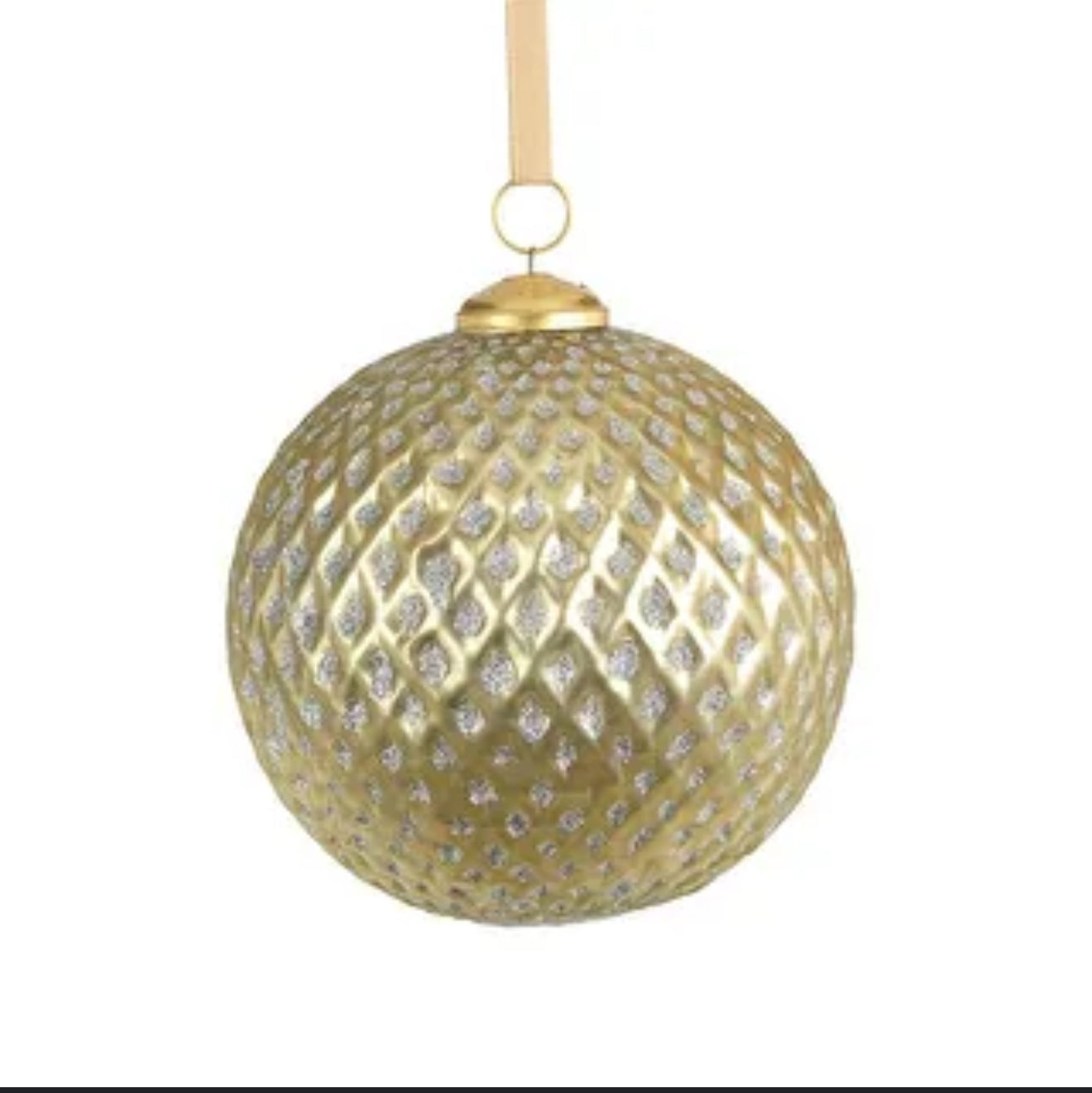 6" Gold Large Glass Ball Ornaments
