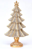 Árbol decorativo dorado 10”
