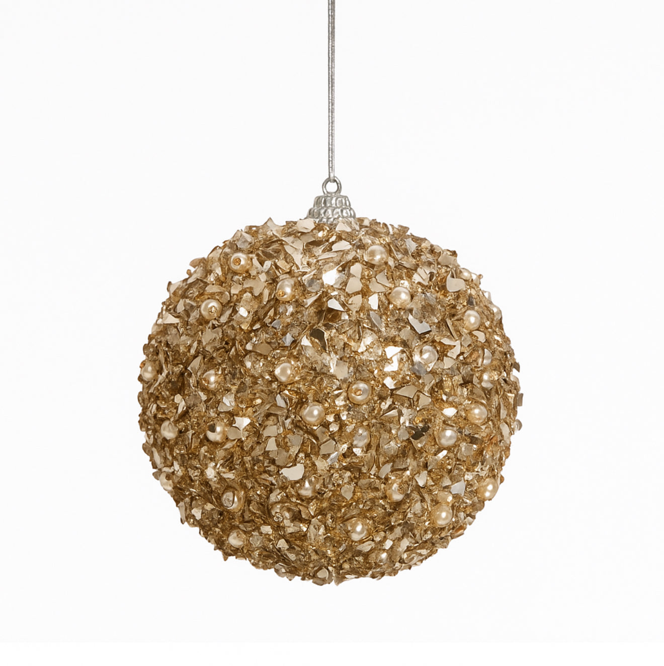 Rose Gold Ball Ornament Large
