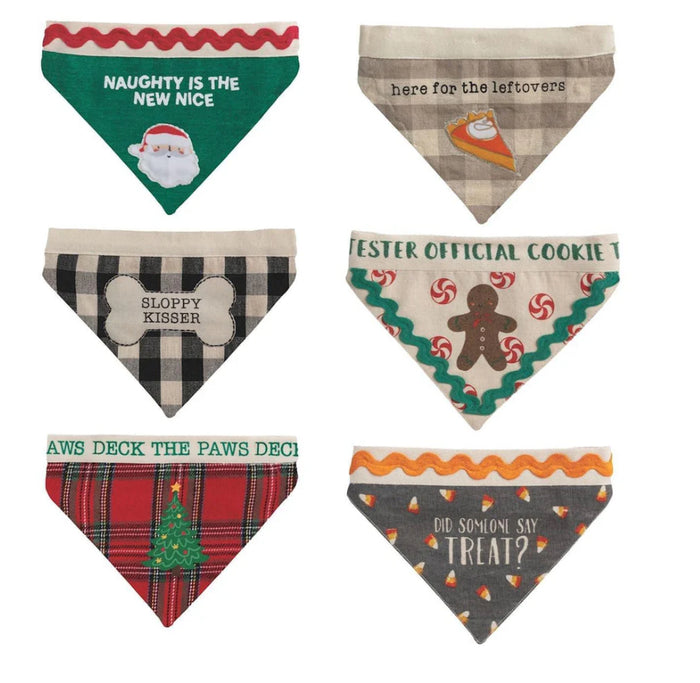 REVERSIBLE HOLIDAY PET BANDANAS