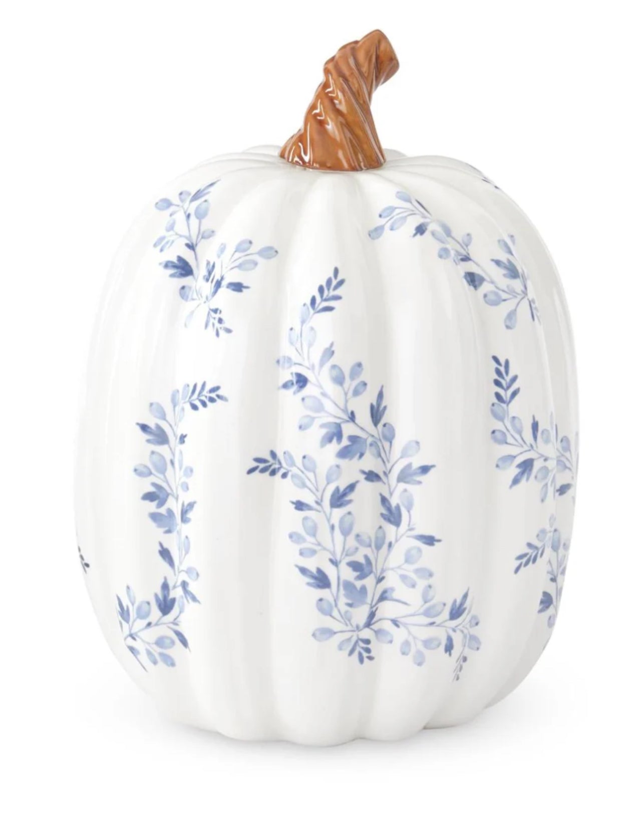 BLUE CERAMIC PUMPKIN LARGE