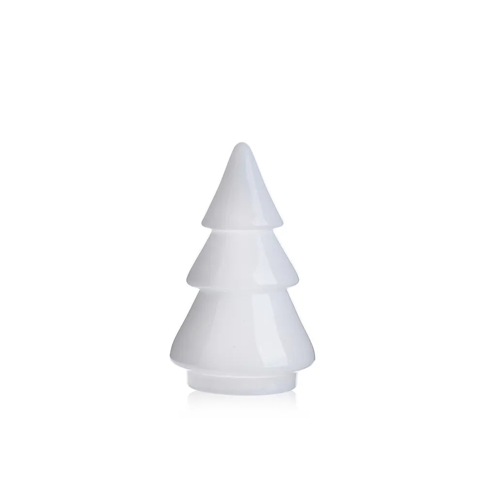 Árbol Decorativo Navideño Blanco | 12”
