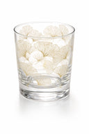 Glass Gold Floral Rocks Glasses Set of 4