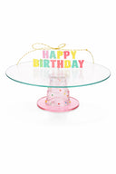 Glass Birthday Cake Stand