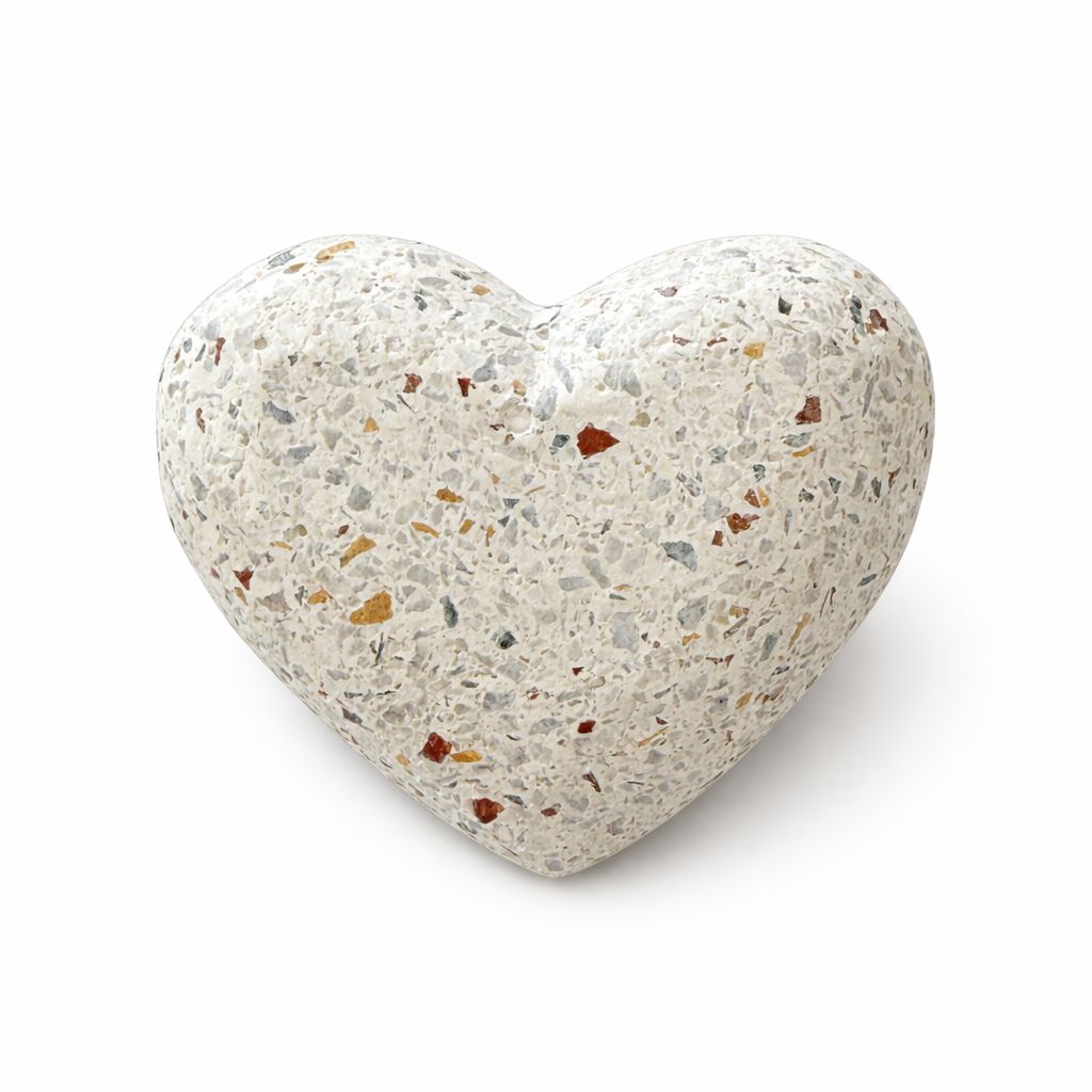 Corazón Pisa Papel de Terrazo