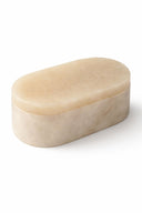 White Alabaster Oval Display