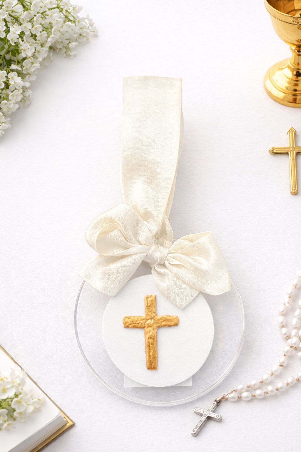 Cross Gold Intaglio Ornament