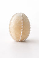 Huevo Decorativo en Velvet con Perlas