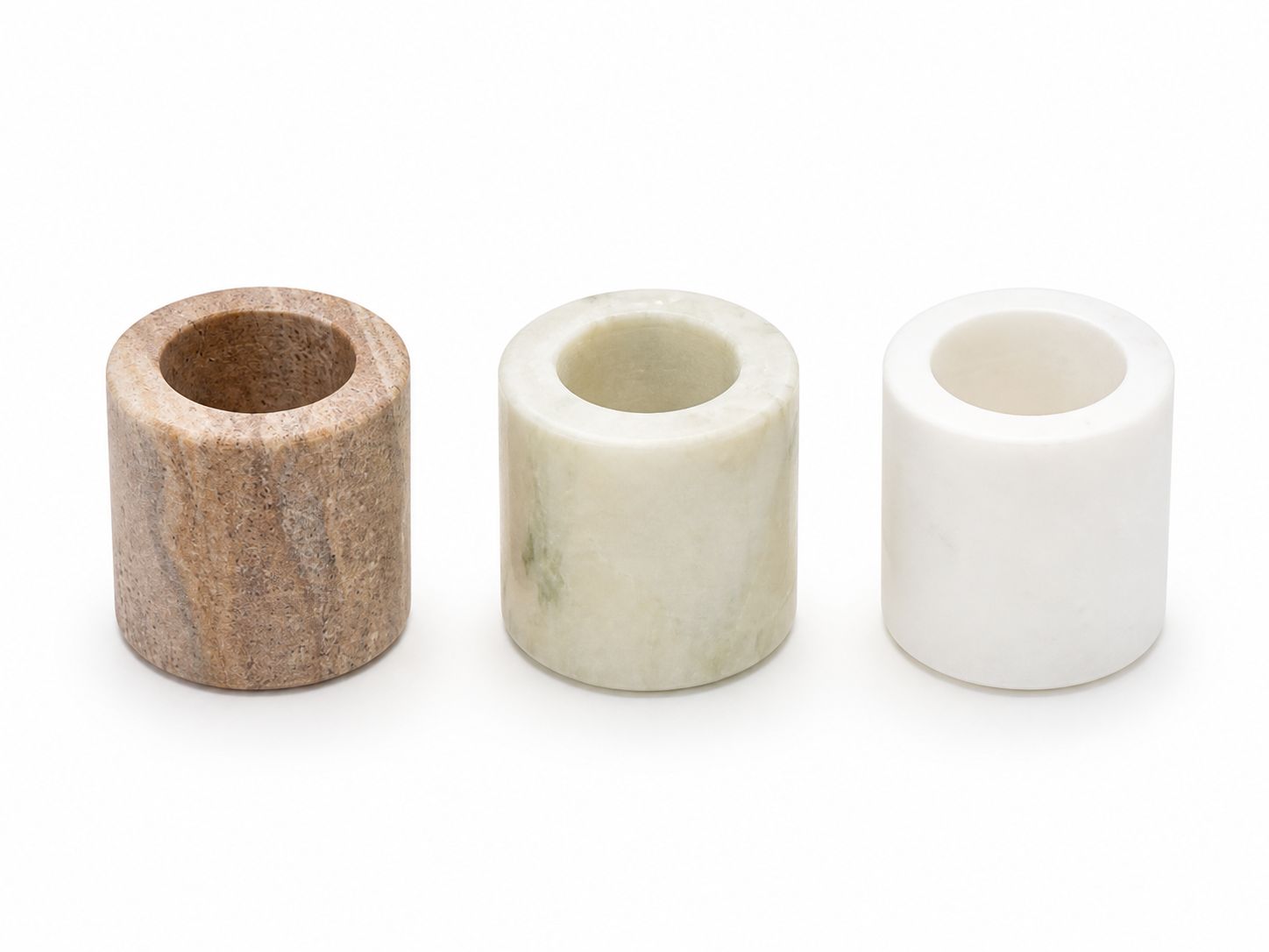 Set de Portavelas “Stone Minimal” Set of 3