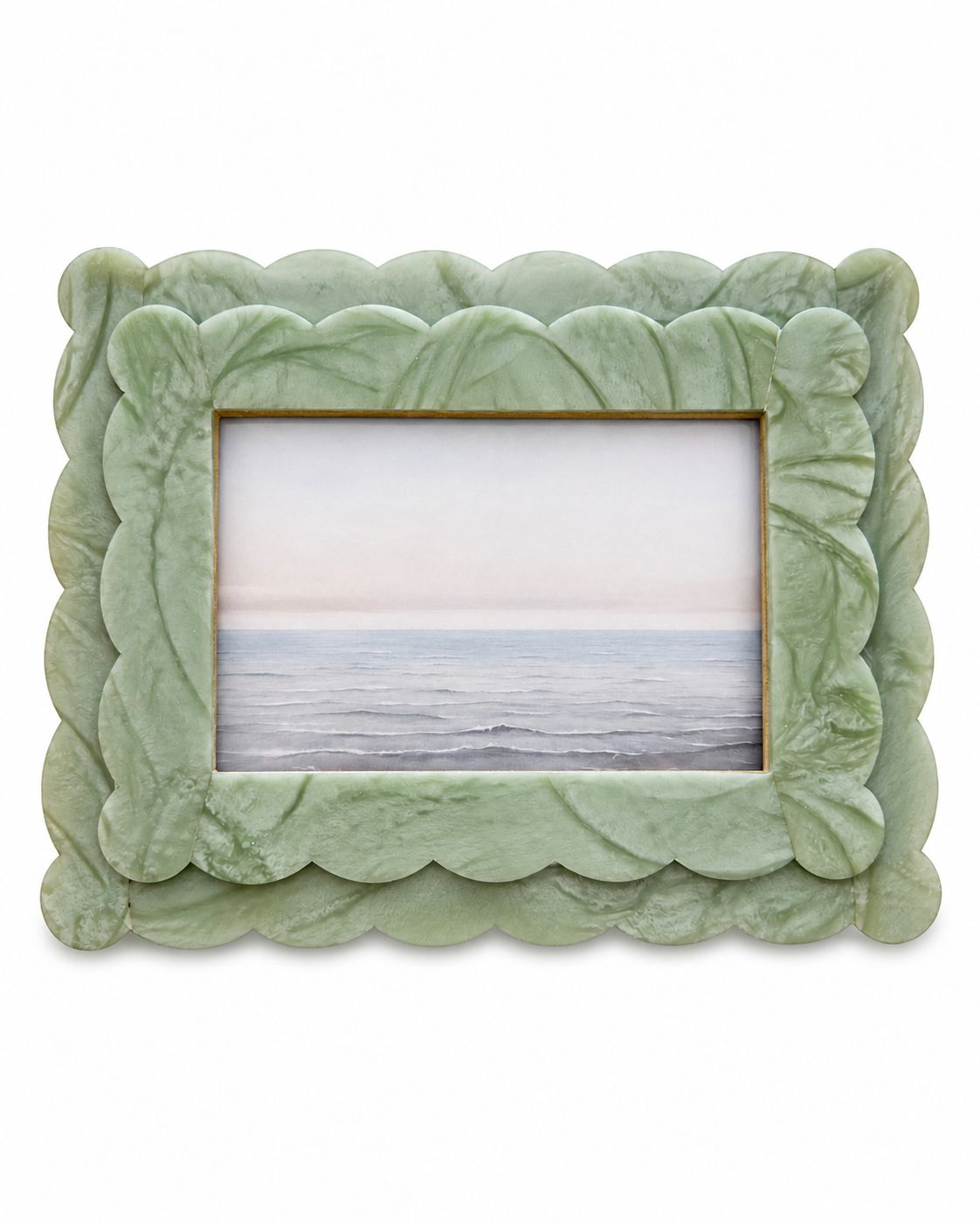Marco Decorativo Ondas Verde Salvia