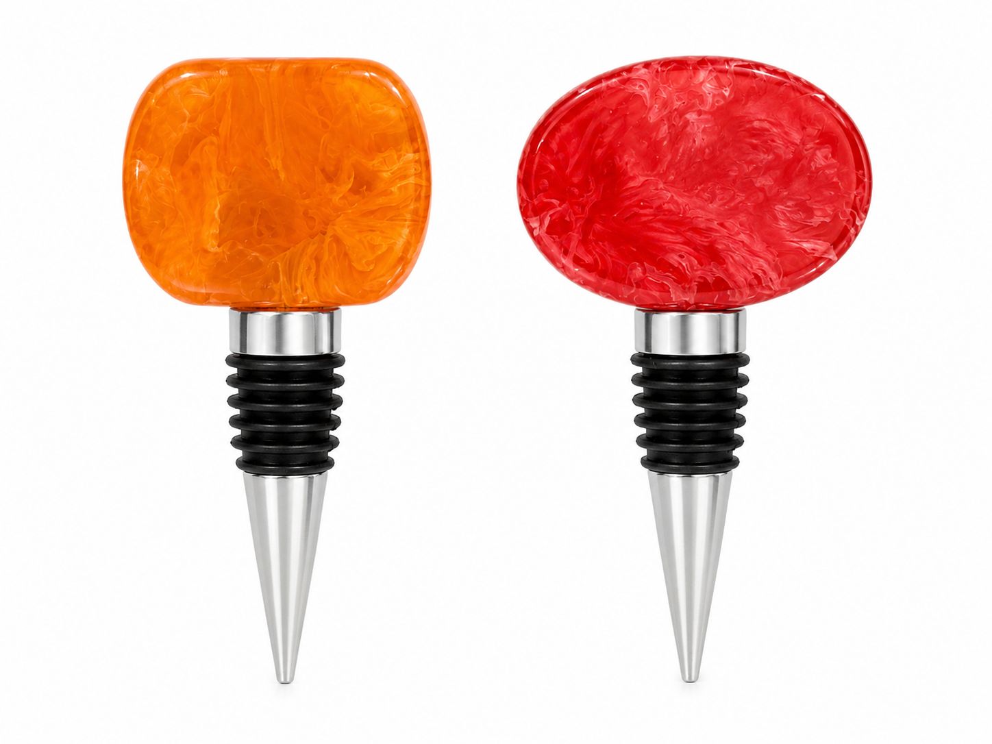 Aluminum & Marble Resin Bottle Stopper