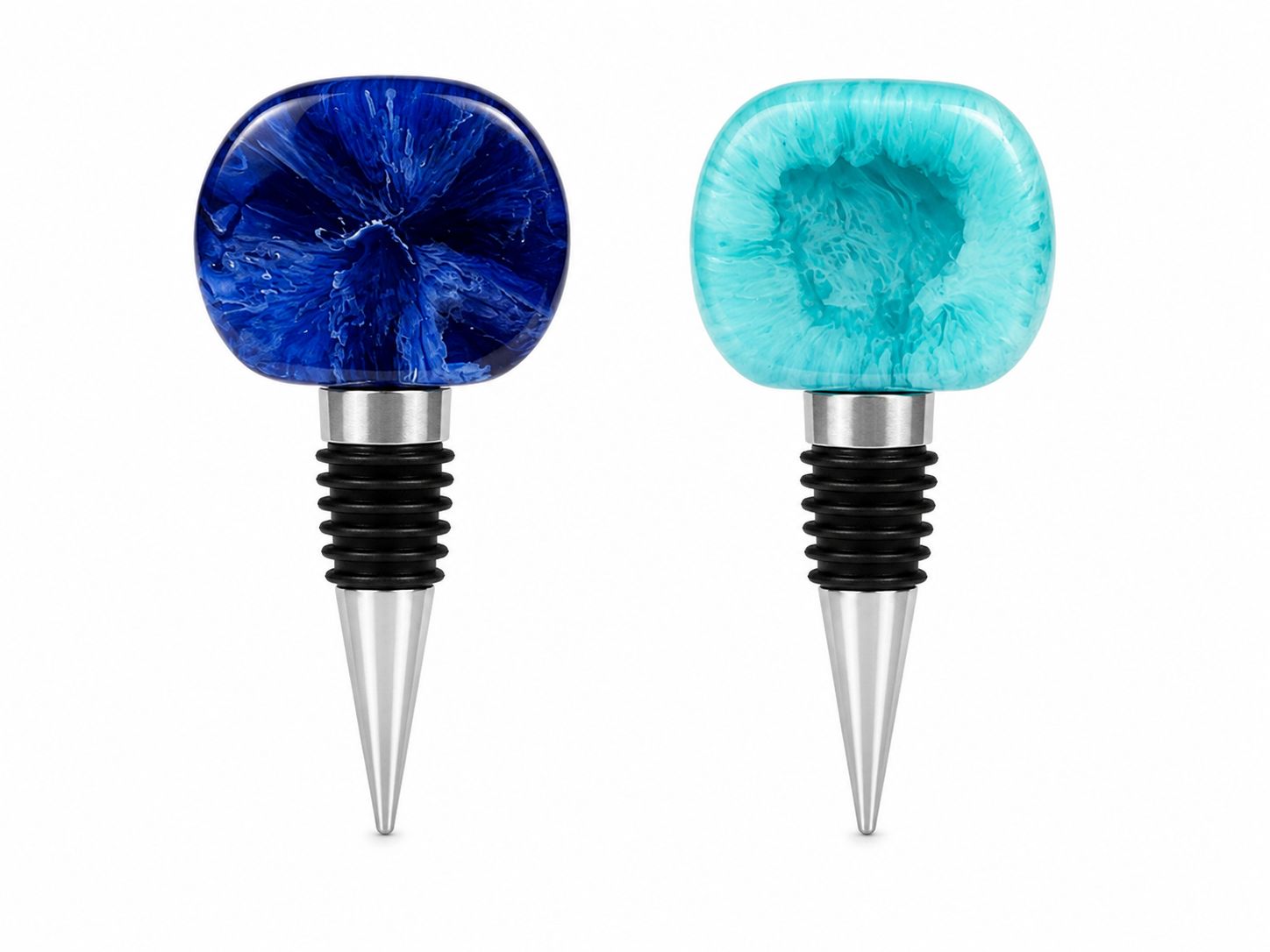 Aluminum & Marble Resin Bottle Stopper