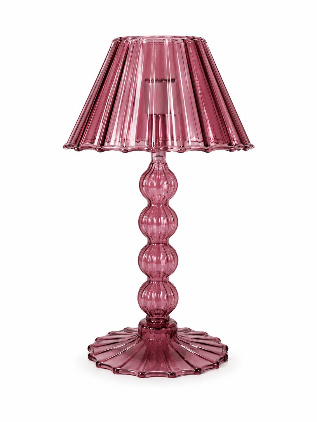 Lámpara Decorativa Cristal Color Burgundy S (Porta Vela)