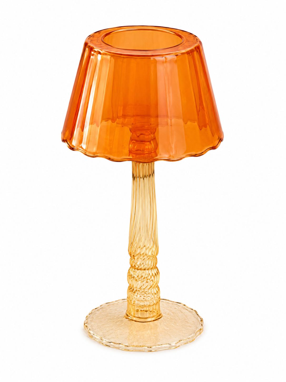 Lámpara Decorativa Cristal Color Naranja M