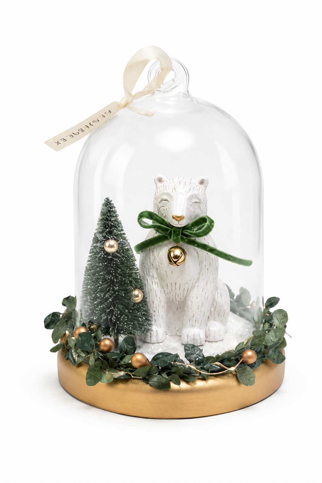 Polar Bear Glass Ornament