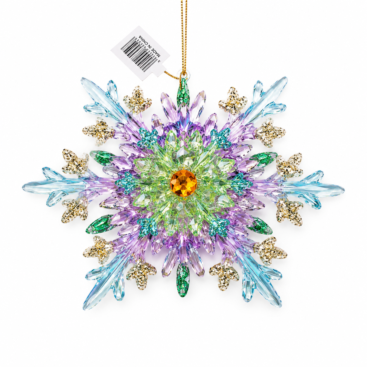 Ornament - Violet Snowflake