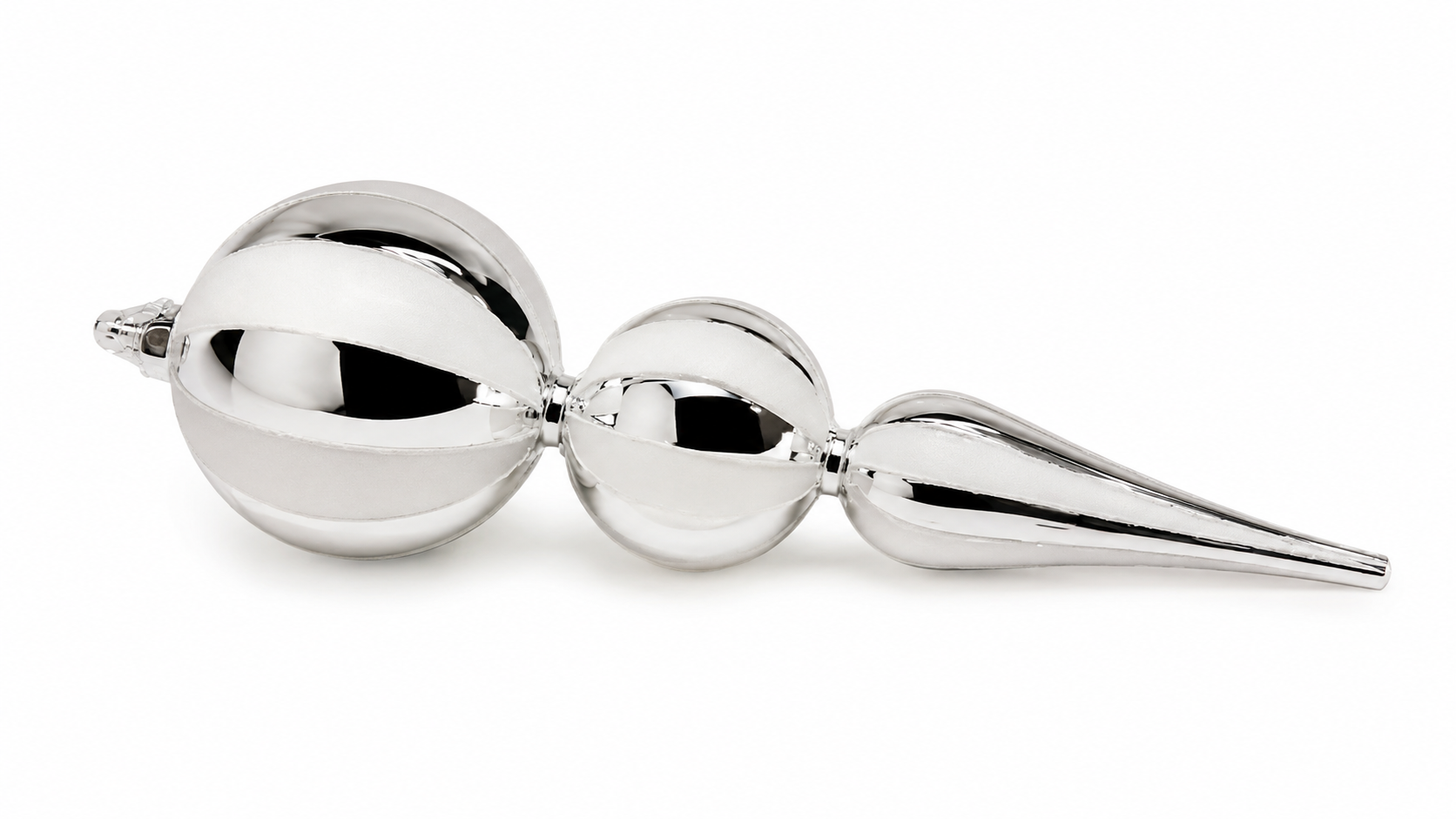 Ornament Plata y Blanco Large