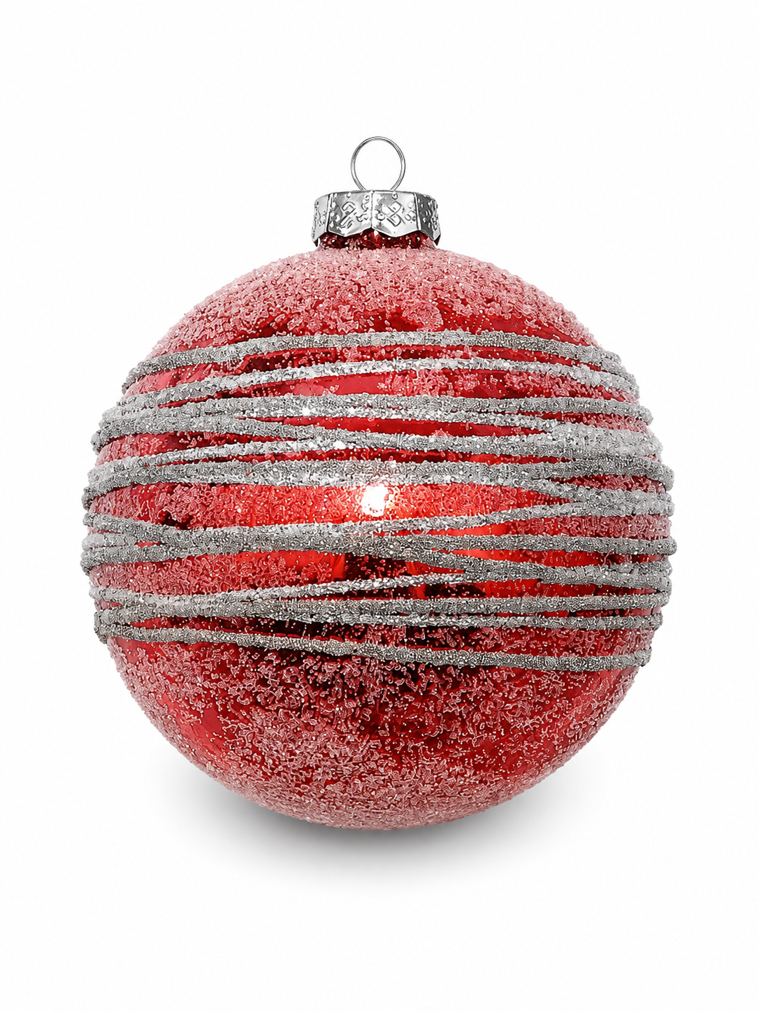 3" RED BALL ORNAMENT