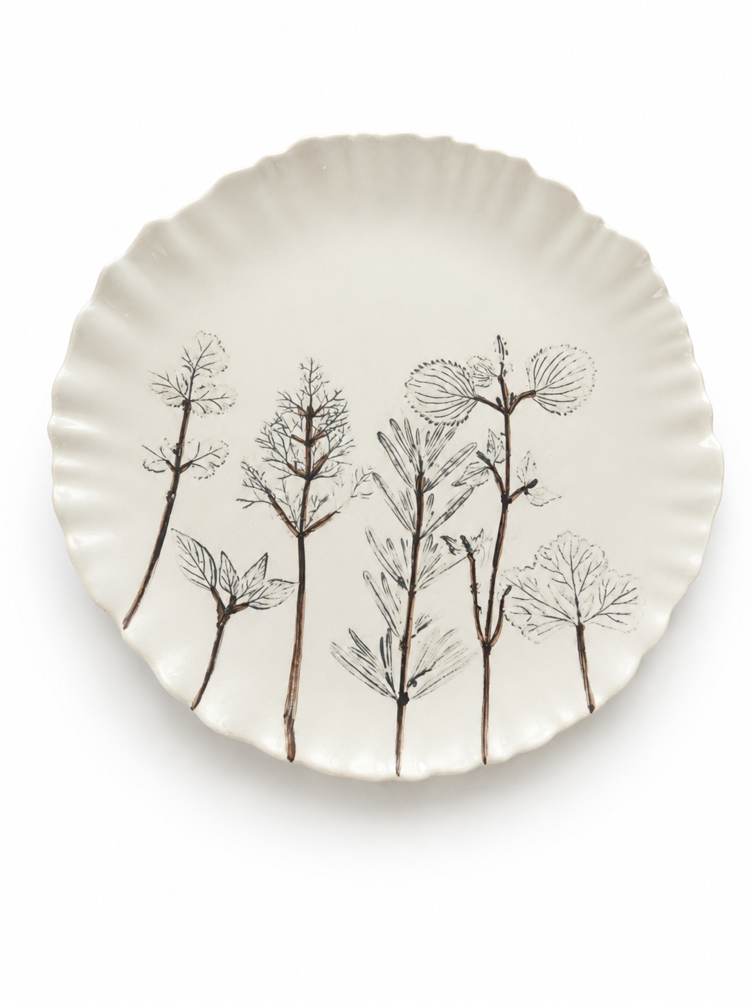 Stoneware Organic Shped Plate