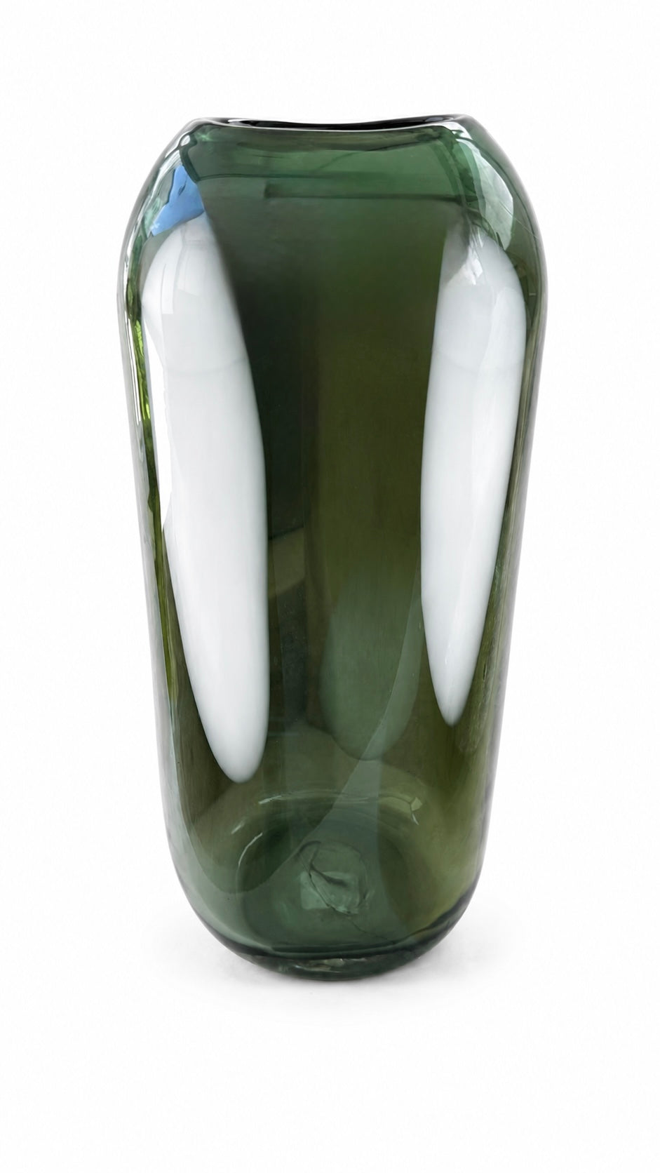 Modern Glass Vase Large D6.7” H15.7”