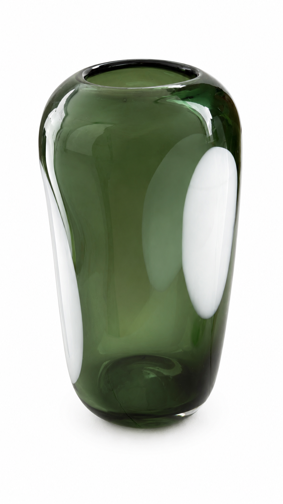 Modern Glass Vase Med D6.7” H13.4”
