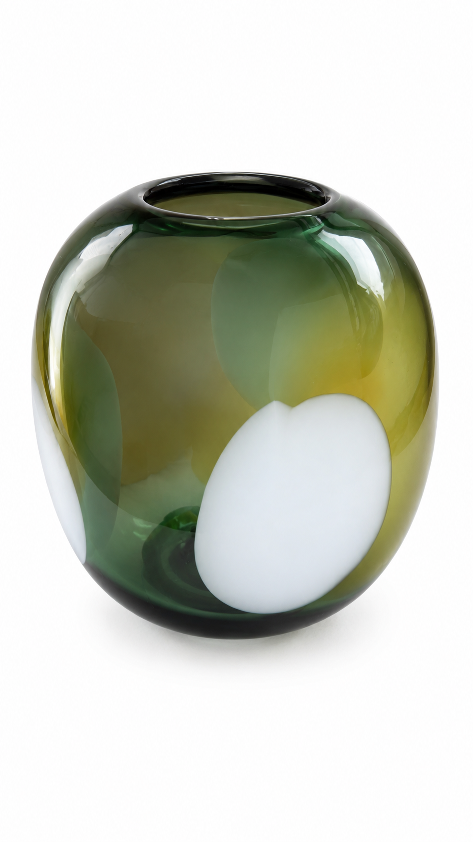 Modern Glass Vase Small D7.9” H9.1”