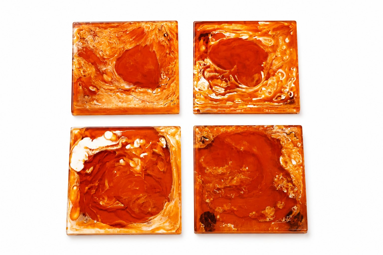 Set Of 4 Portavasos Ámbar Lava
