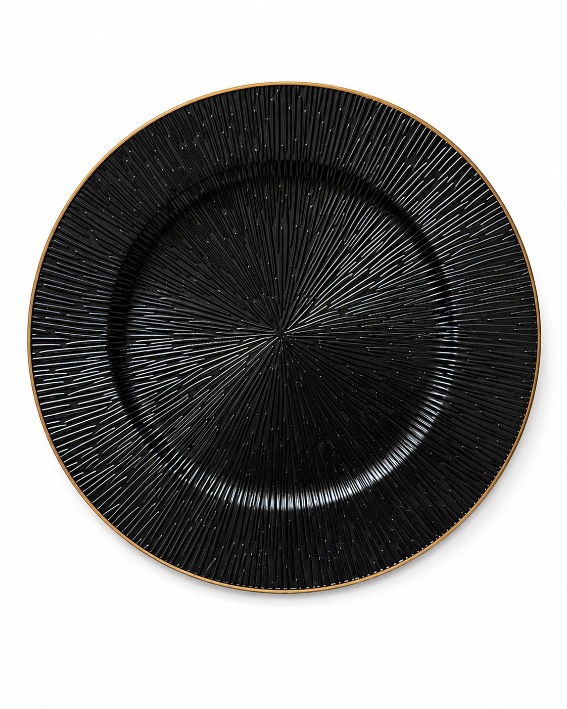 Platos Base - negro/dorado