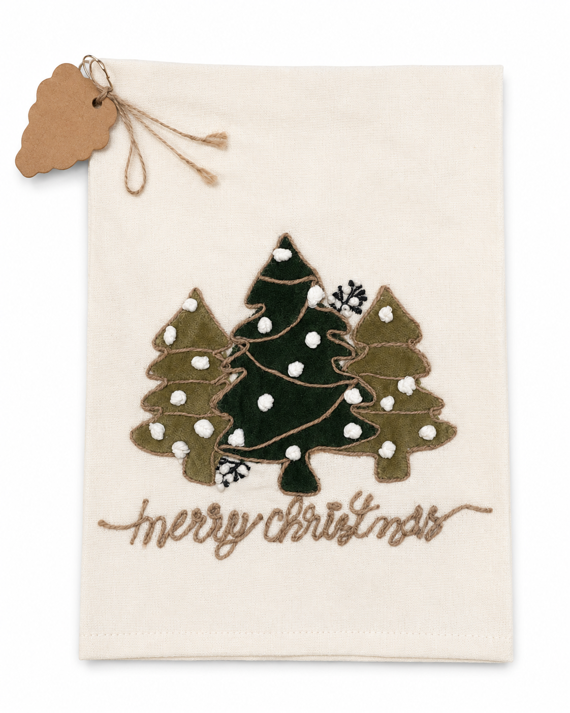 Tree Xmas Applique Towels