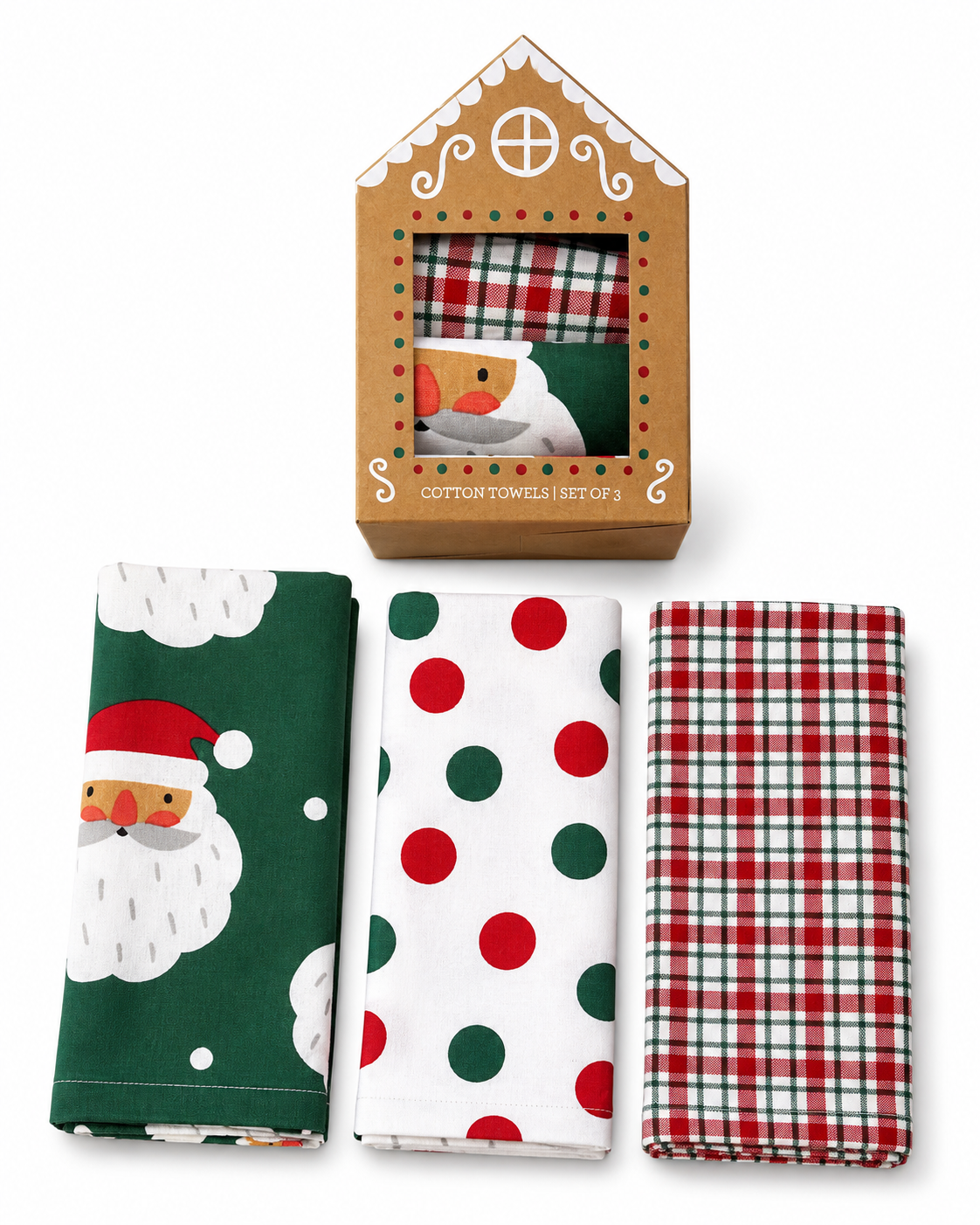 Face Whimsical House Towel Set Of 3