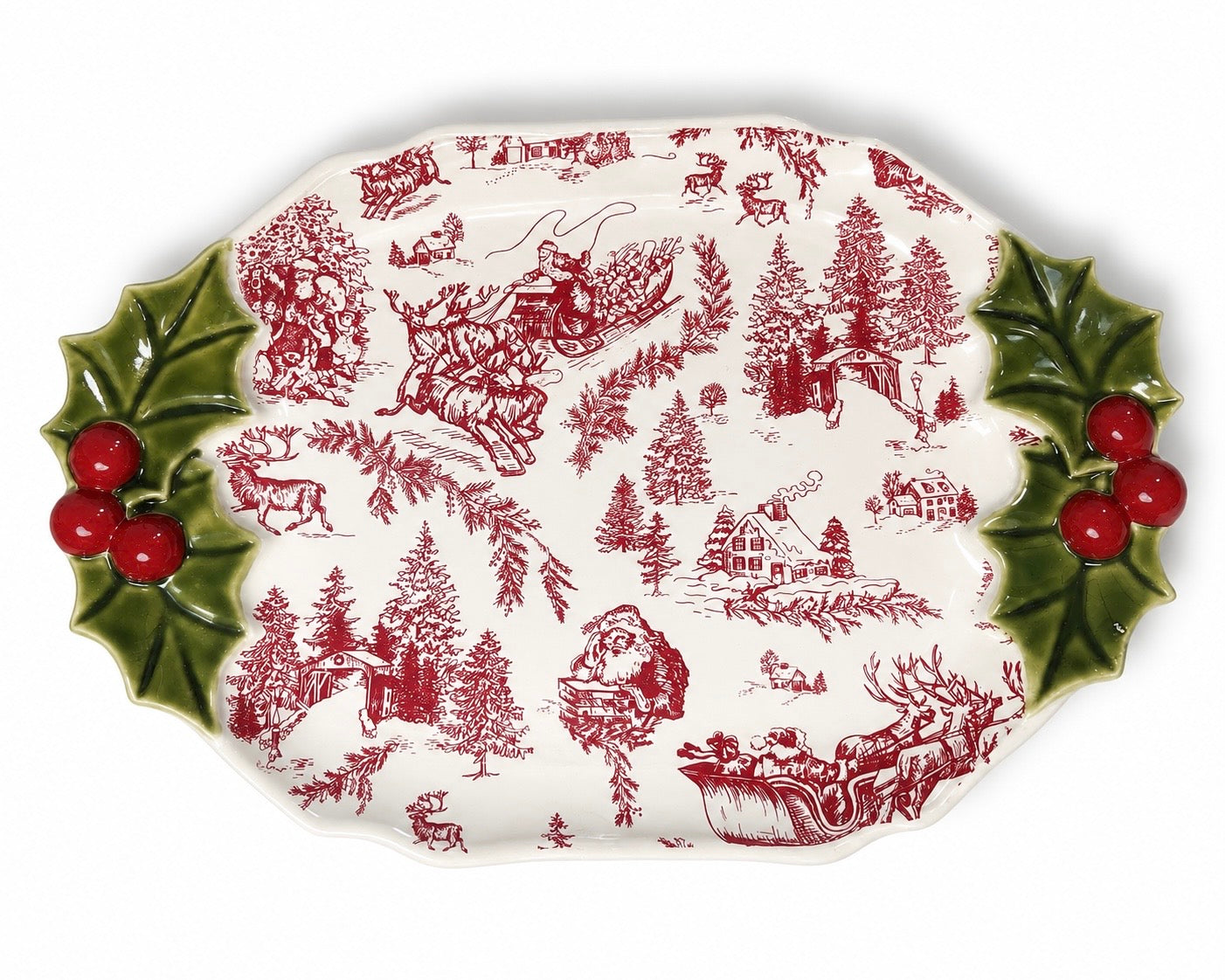 Holly Serving Platter