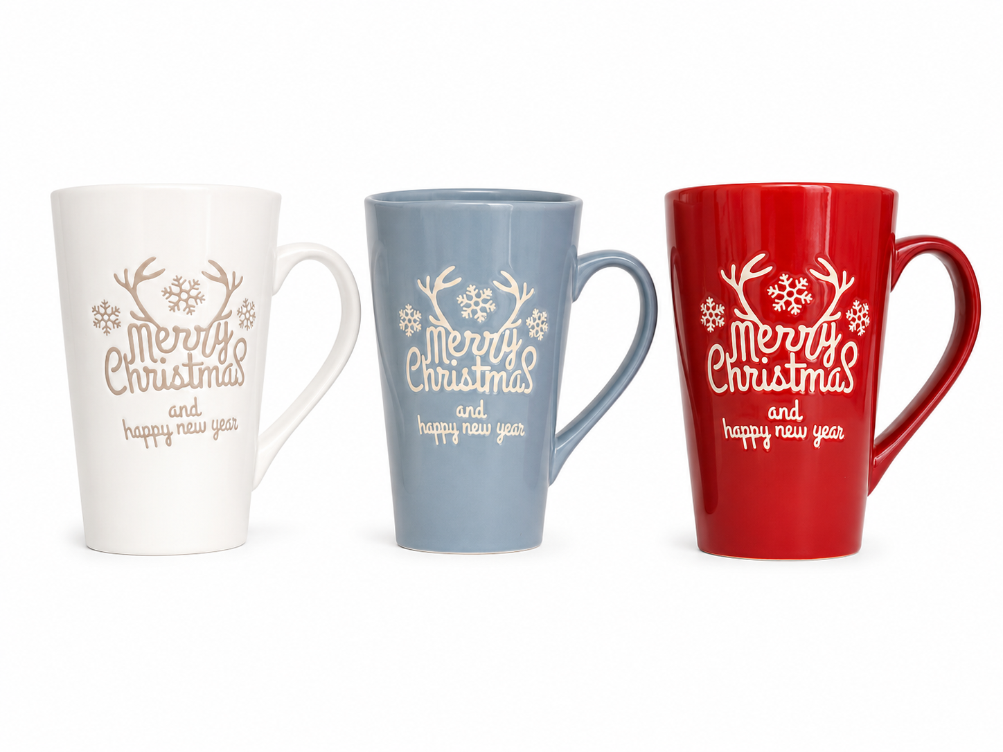 Hogar - Tall Christmas Mug Set of 3