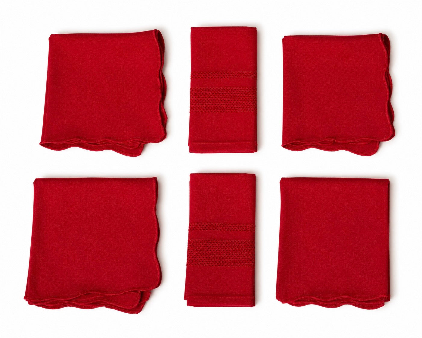 Servilleta de Tela Roja Set Of 6