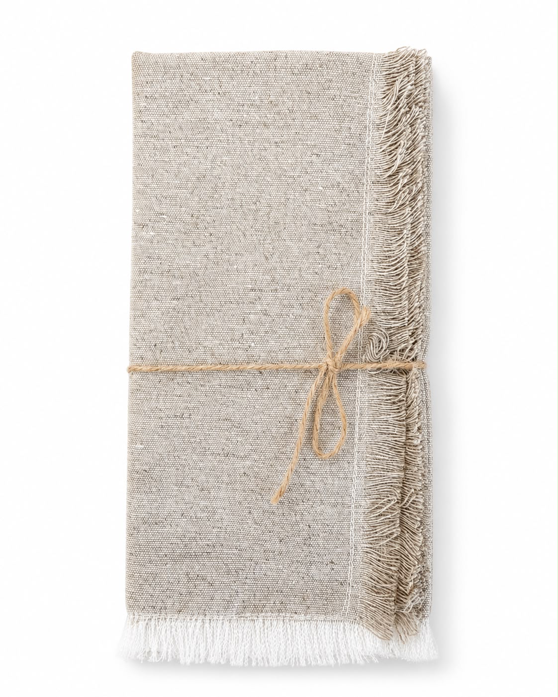 Servilleta de Tela White & Beige Set Of 4